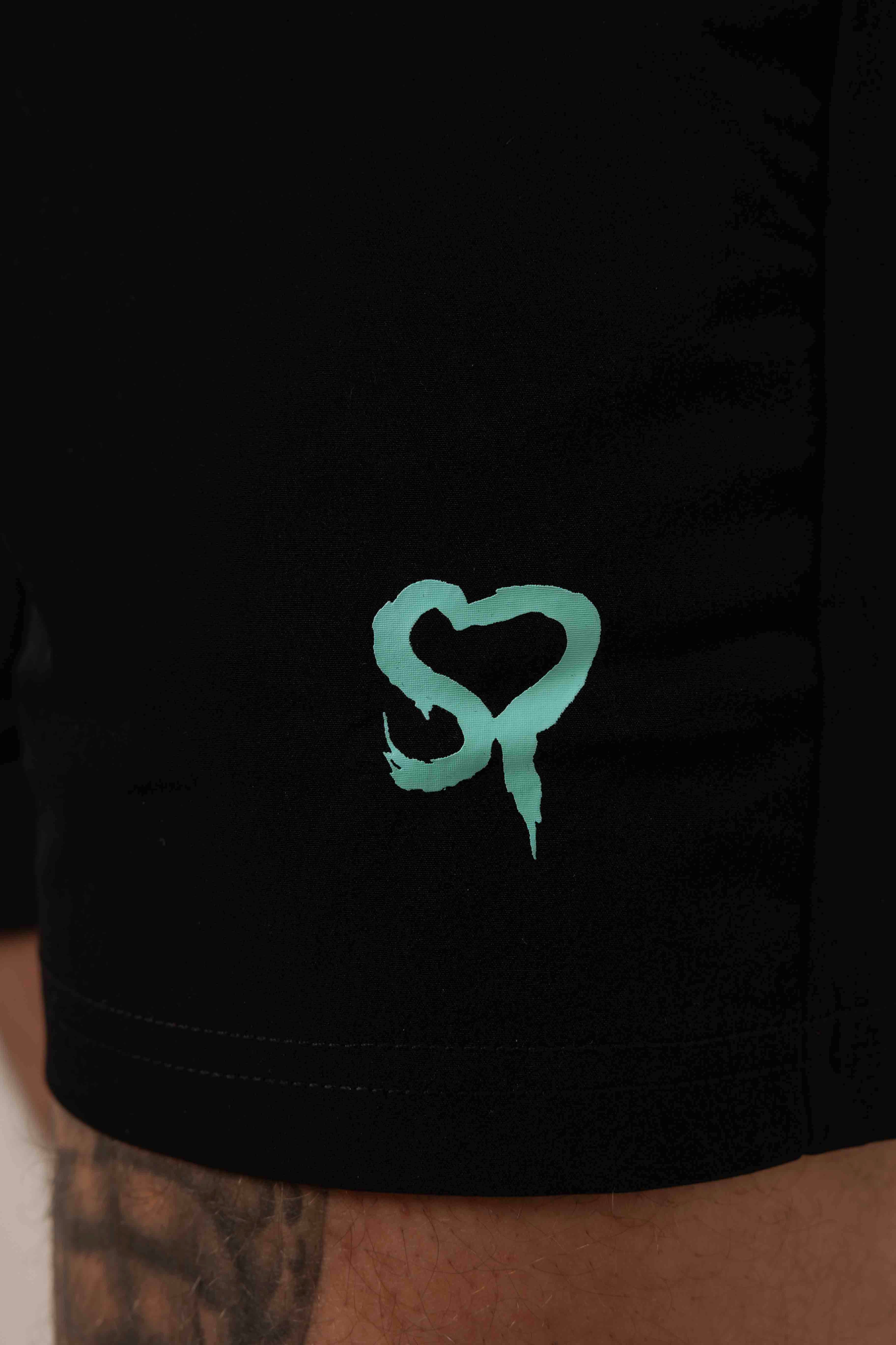 Core Shorts - Black/Aqua