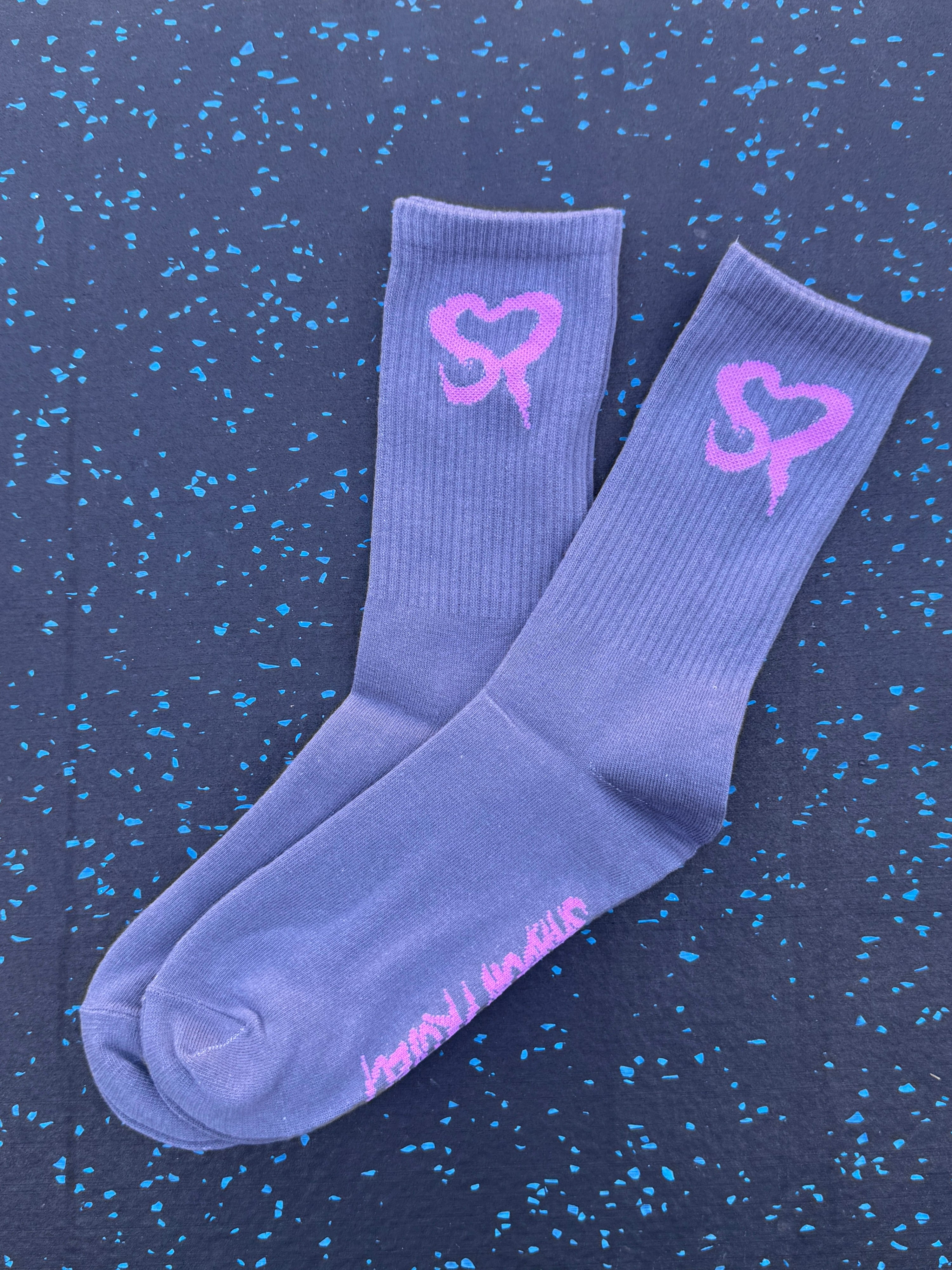 SHADOW PERFORMANCE SOCKS - GREY AND INDIGO