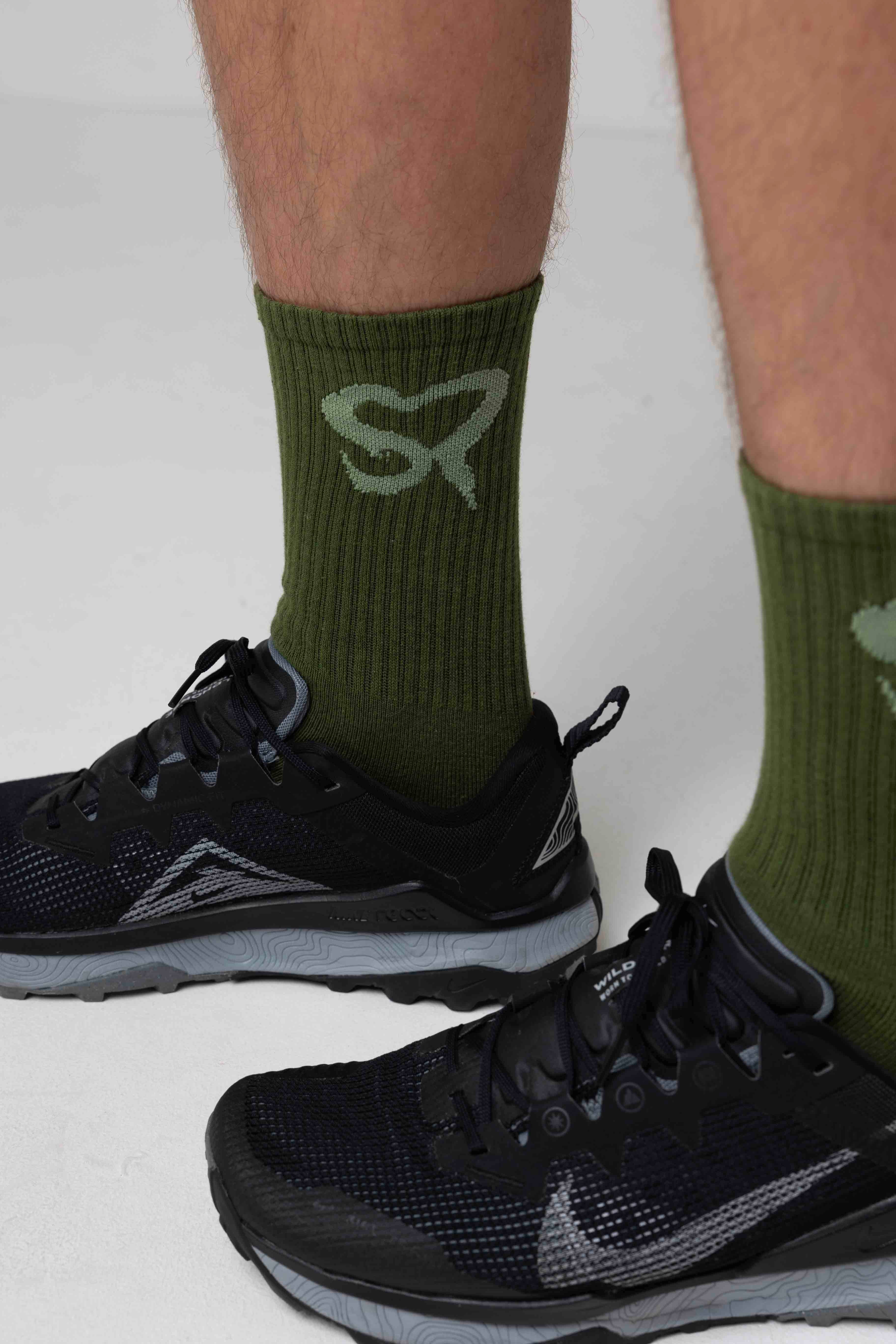 Shadow performance socks - khaki green