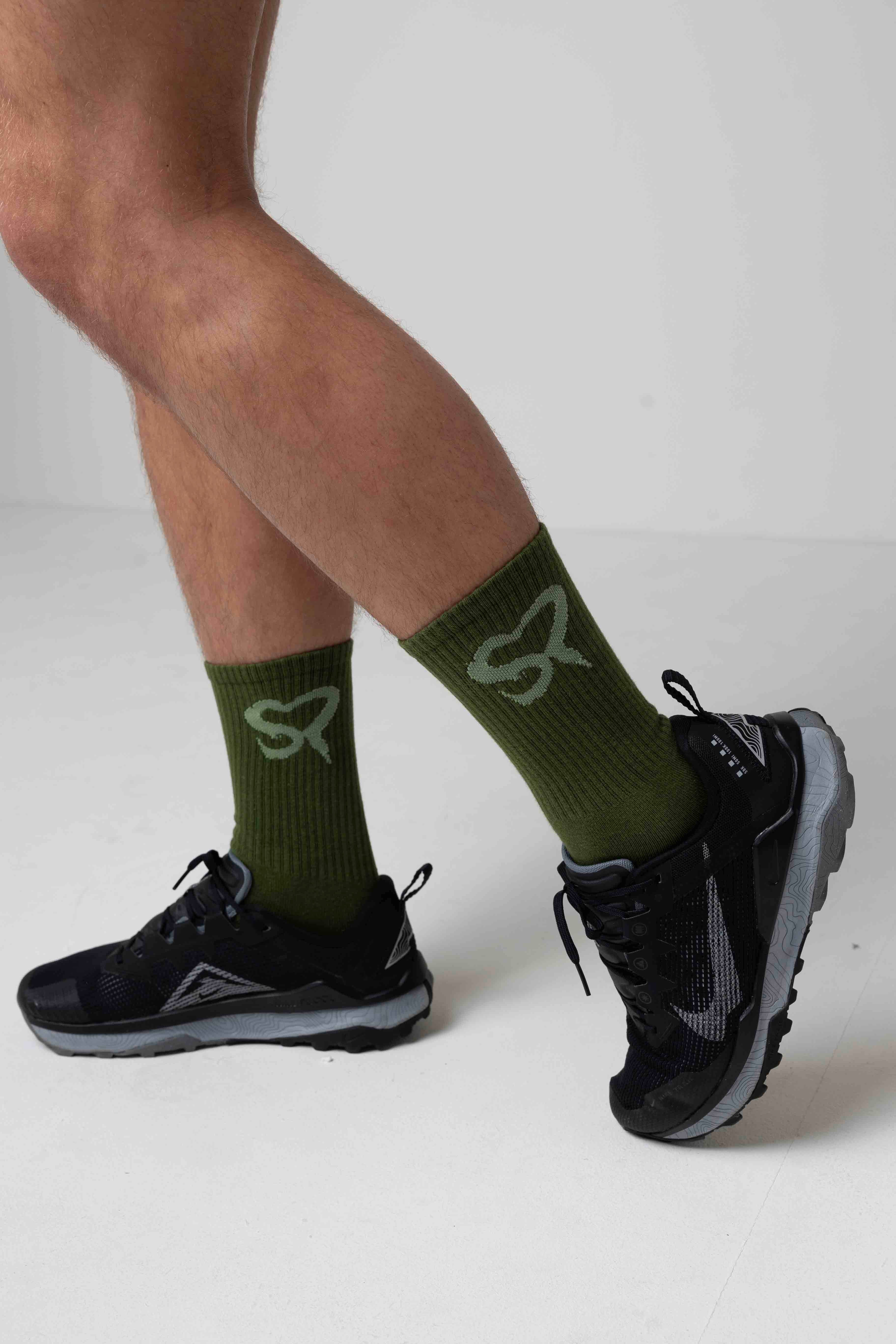 Shadow performance socks - khaki green