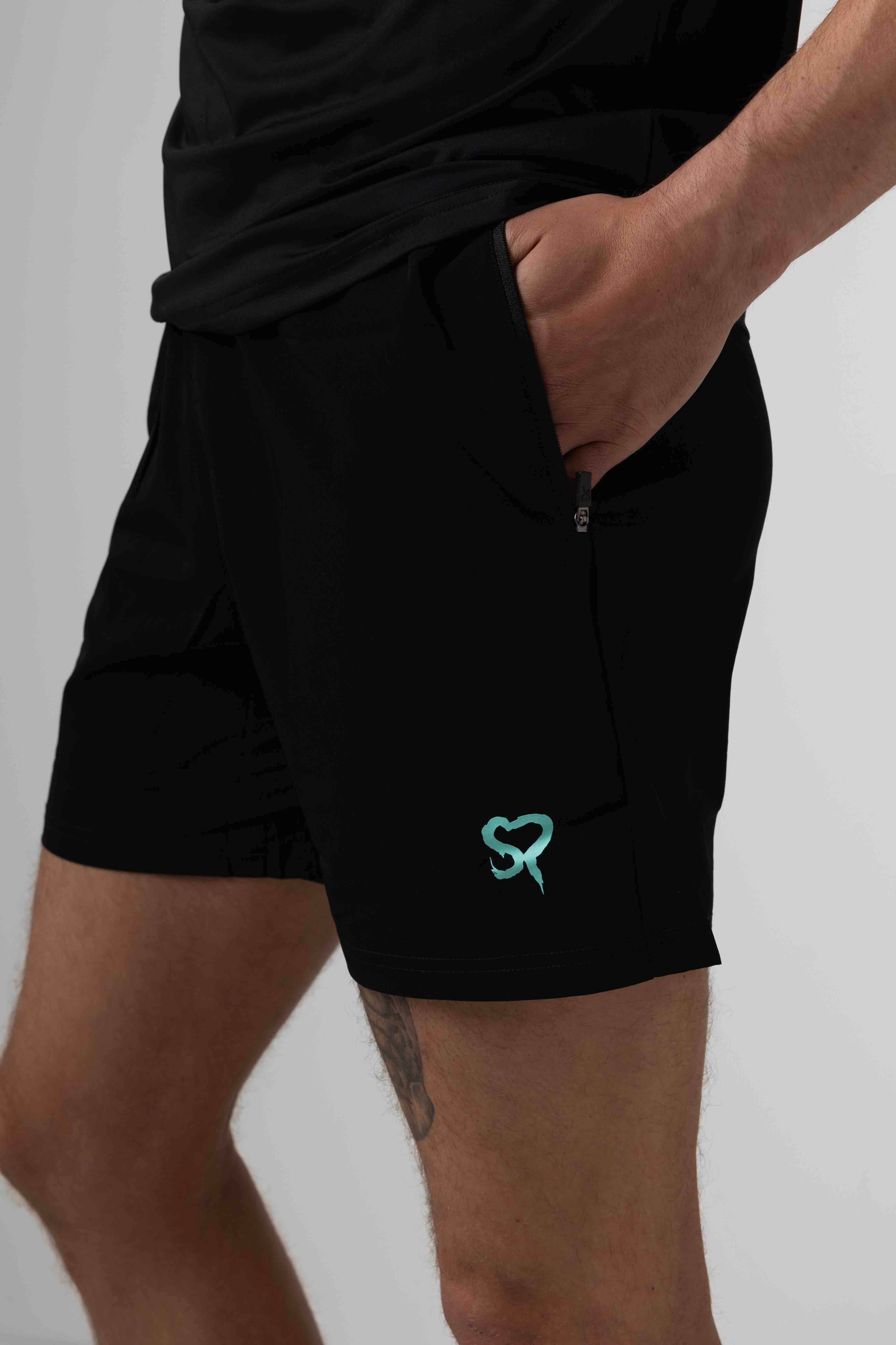 Core Shorts - Black/Aqua