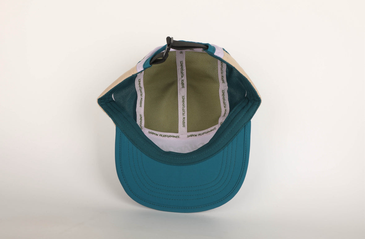 Performance running hat - teal/pink