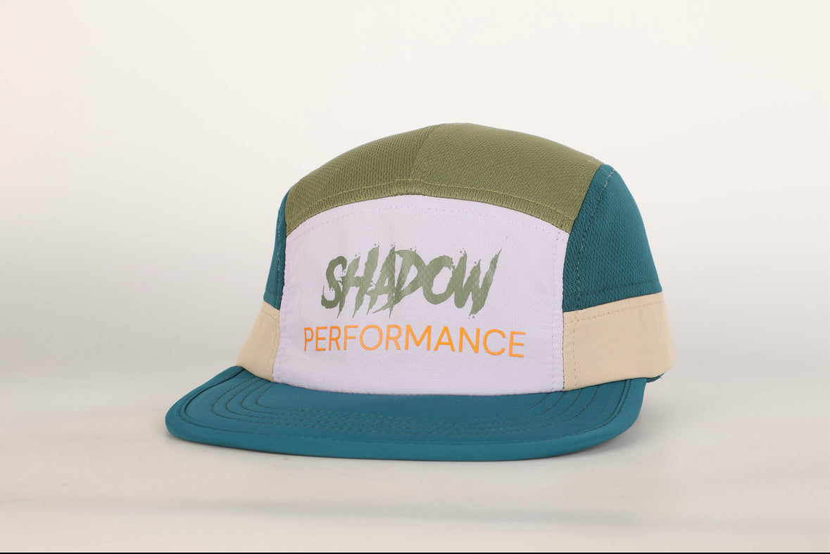 Performance running hat - teal/pink