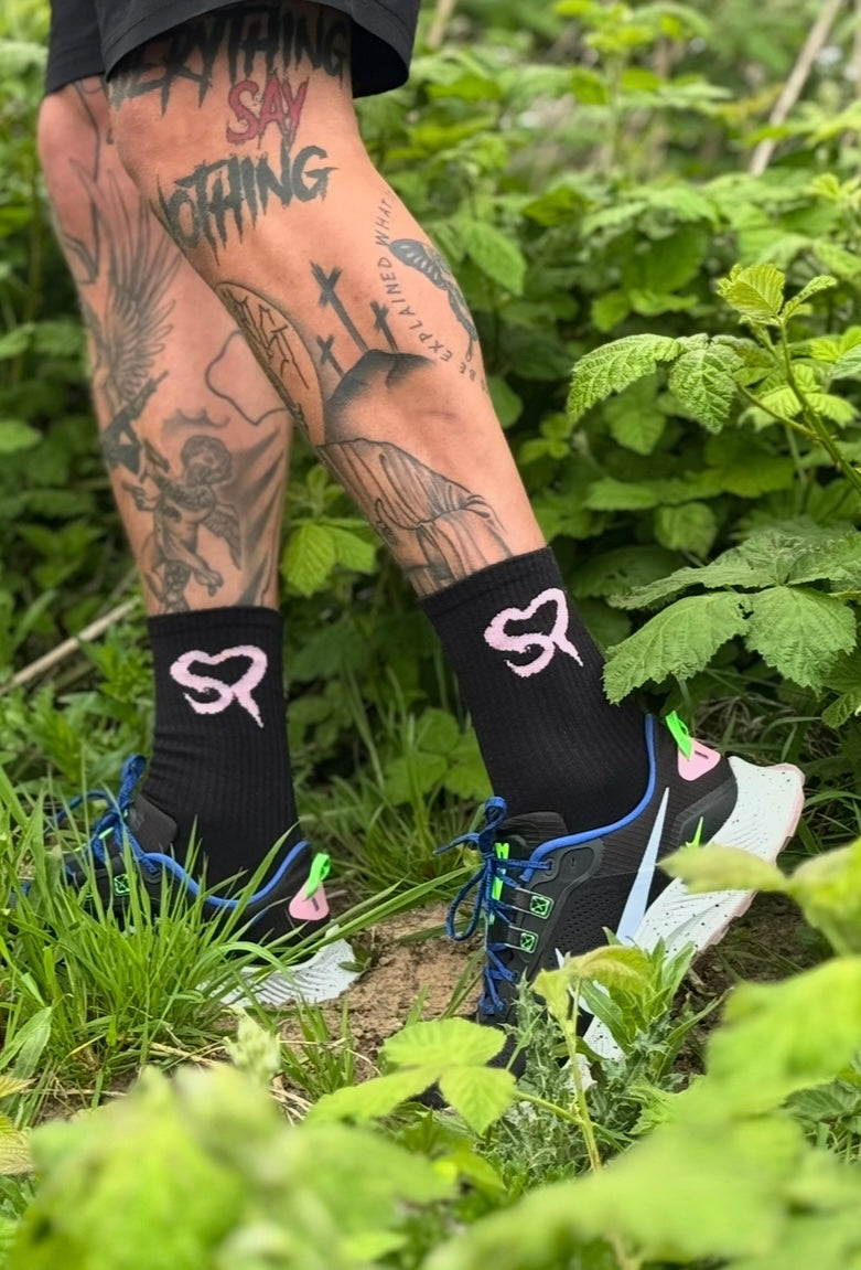 Shadow performance socks - black and pink mixed pack